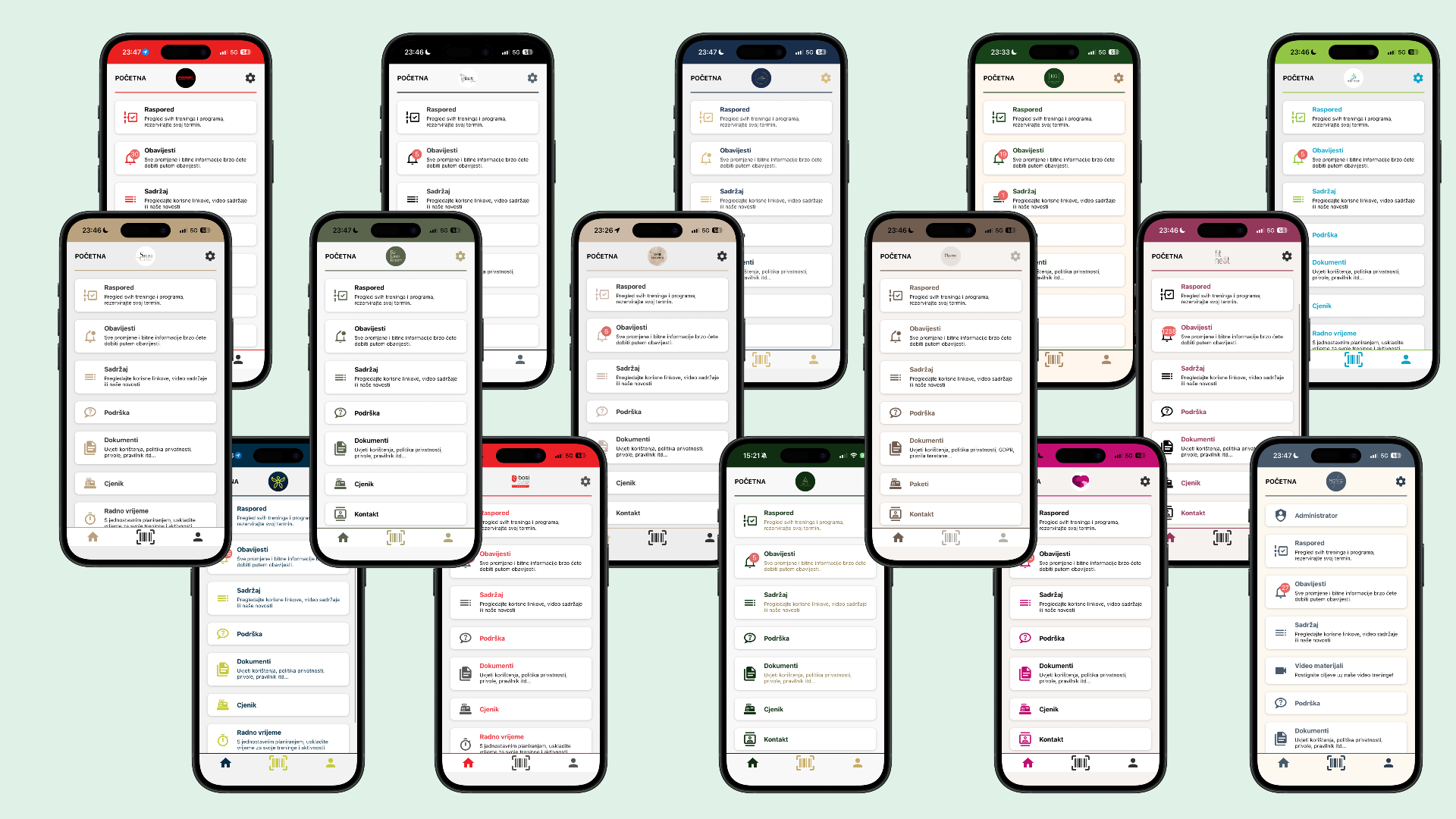 Aplikacija za teretane i fitness centre