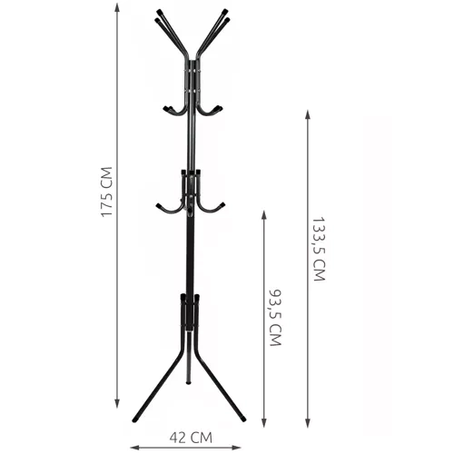 Samostojeća vješalica 170cm - crna