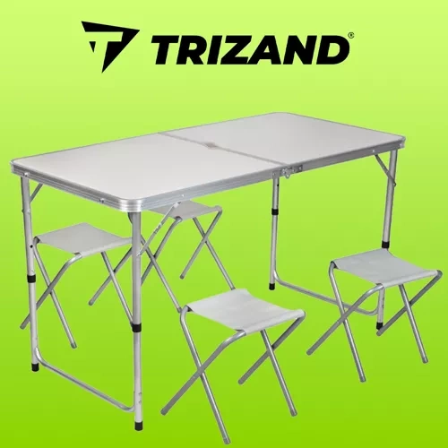 Set za kampiranje - stol i 4 stolice