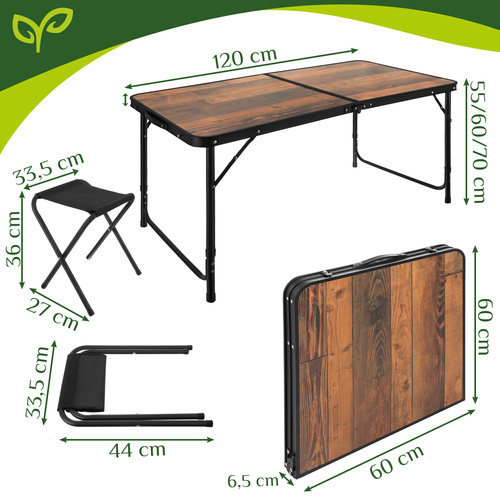 Gardlov sklopivi vrtni stol + 4 stolice