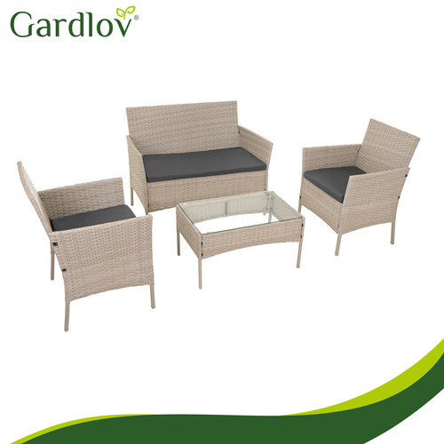 Beige namještaj za vrt od ratana - Gardlov
