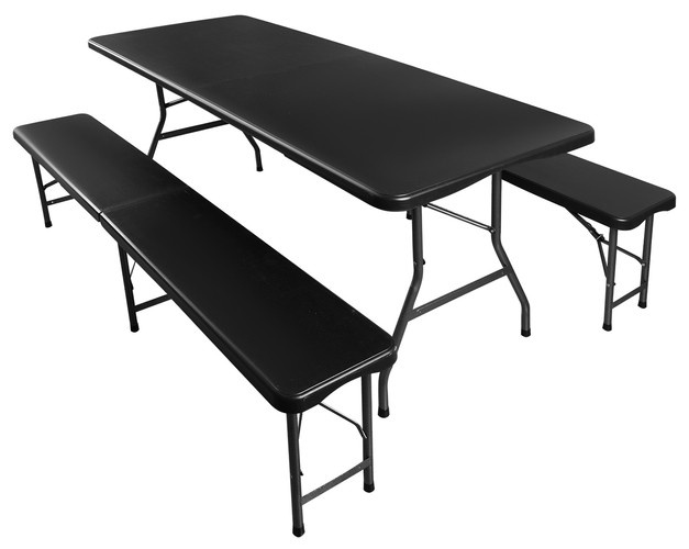 Preklopni vrtni stol 180 cm + 2 klupe