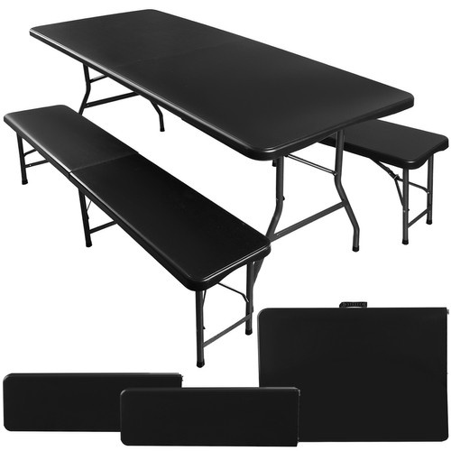 Preklopni vrtni stol 180 cm + 2 klupe